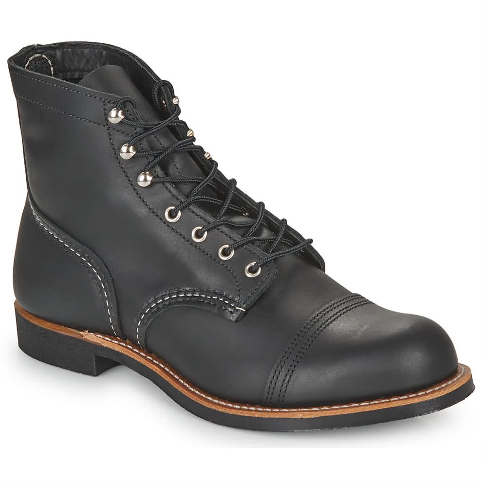 Red Wing/红翼8083男鞋圆头经典短筒工装靴靴子男复古系带马丁靴 黑色8084 41.5