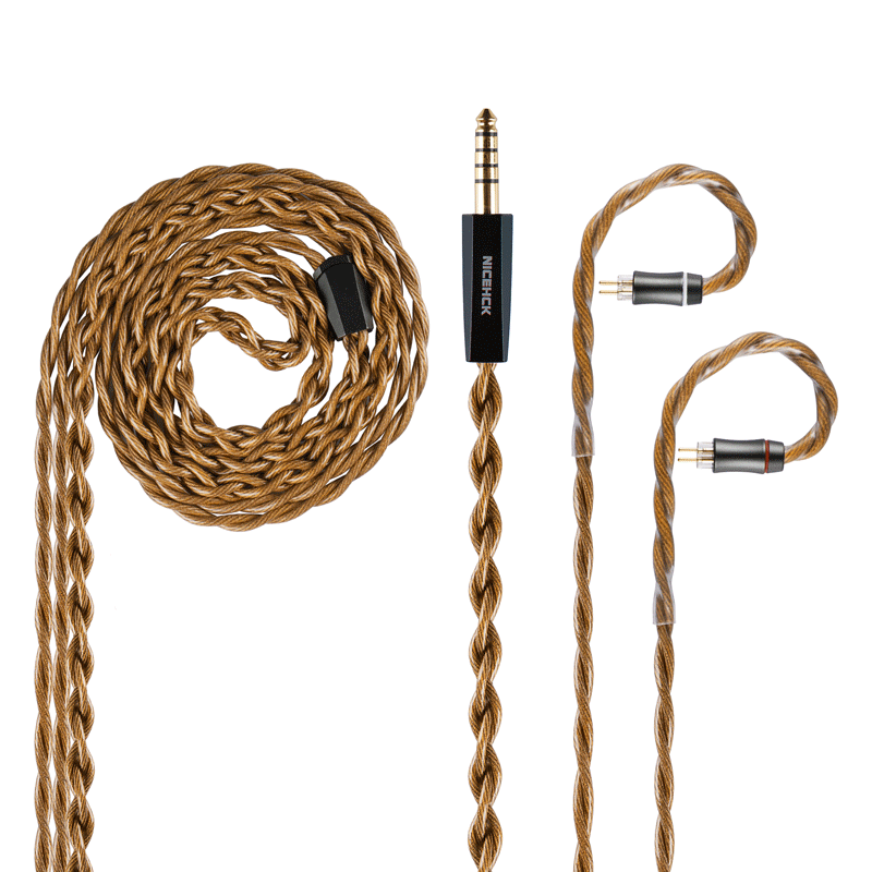 NICEHCK棕狮原道耳机升级线16.6awg进口特制连铸高导铜0.78/mmcx插针中频人声 4.4mm+0.78 2pin
