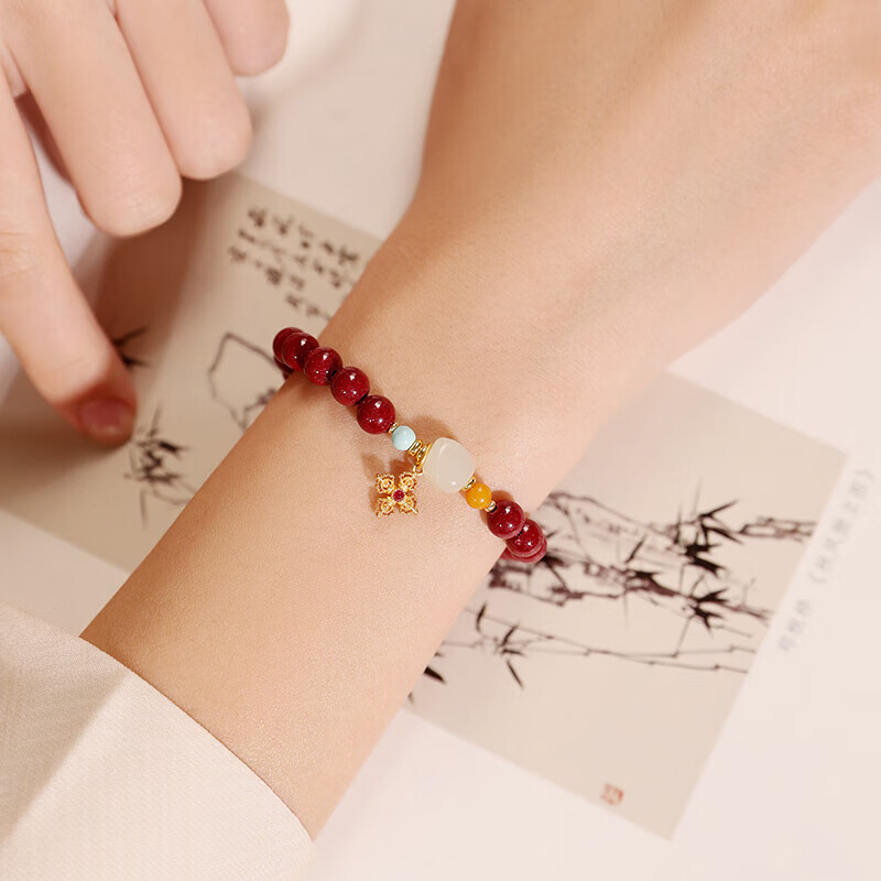 上新了文创 生日礼物中国风朱砂手链 女士手串文创礼物送女友手串