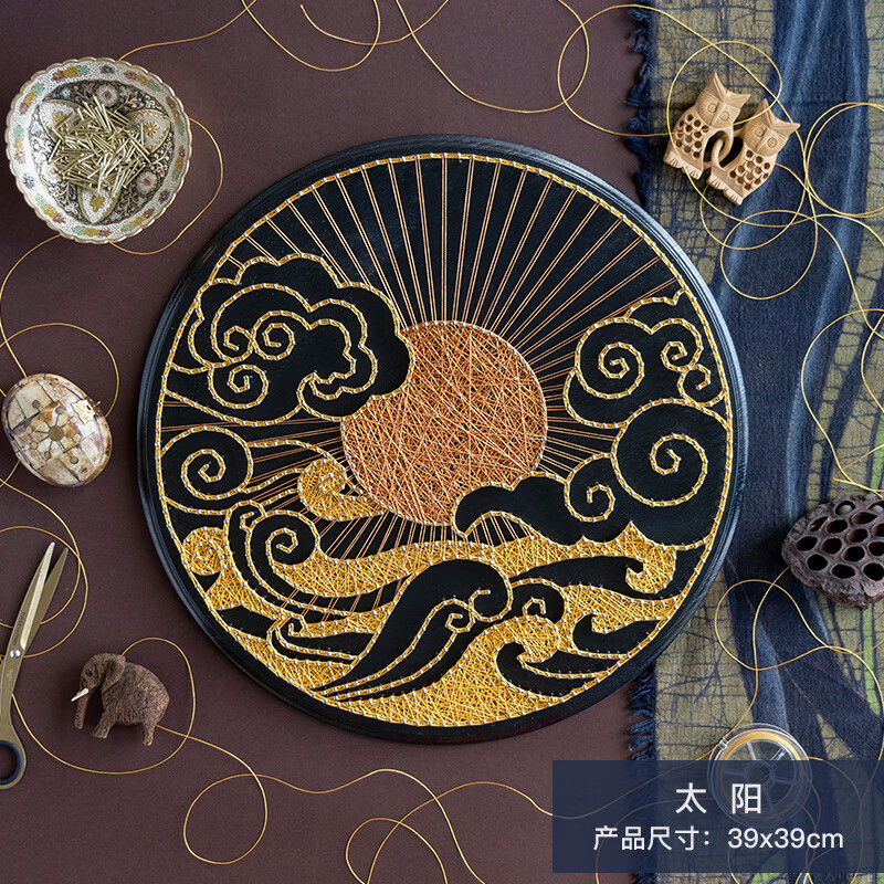 钉子绕线画diy材料包 中式diy手工制作弦丝画材料包创意乔迁礼物 a款