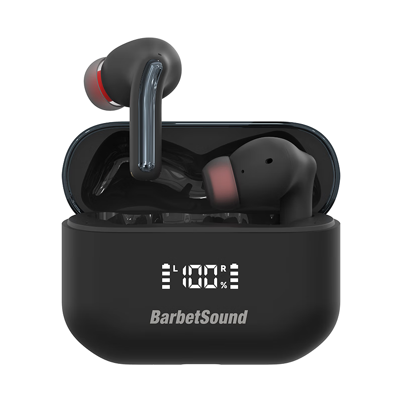 BarbetSound Buds A69 真无线主动降噪蓝牙耳机 入耳式耳机 无线耳机  蓝牙5.4 超长续航 适用苹果华为手机 黑色