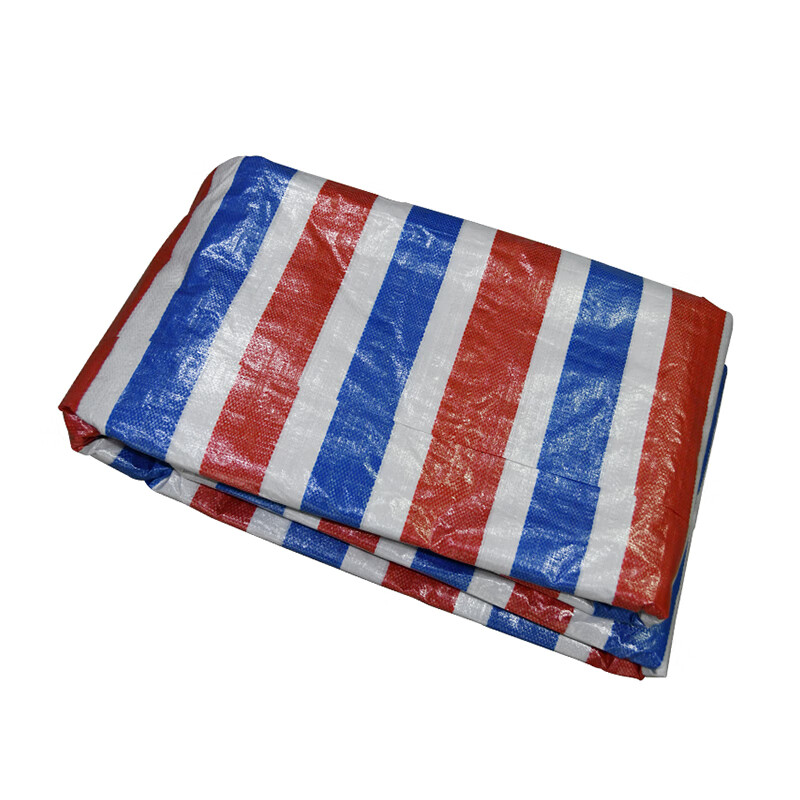 丰稚 彩条布 三色塑料布 防晒遮阳防水布 加厚防雨布 4m*20m 单位/块