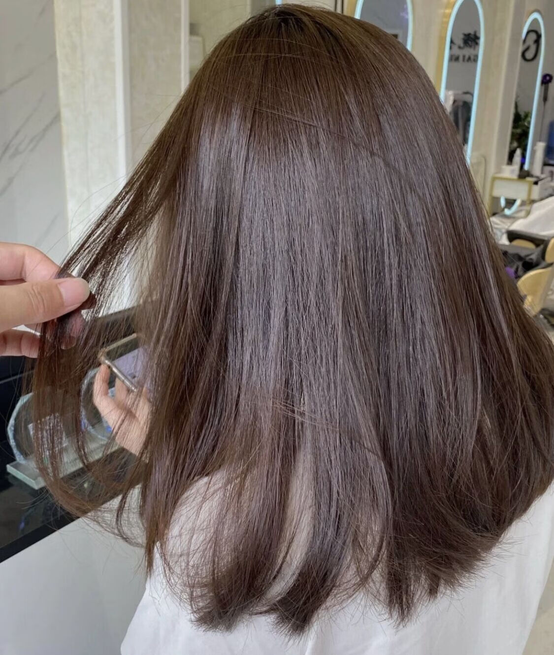 奶茶榛果灰棕染发剂奶茶玫瑰粉棕染发膏亚麻棕黑茶莓果红 550茶褐色