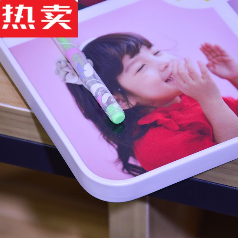 冲洗加相框结婚照挂墙定制创意摆件 水晶面 拉菲白 71217厘米摆台尺小