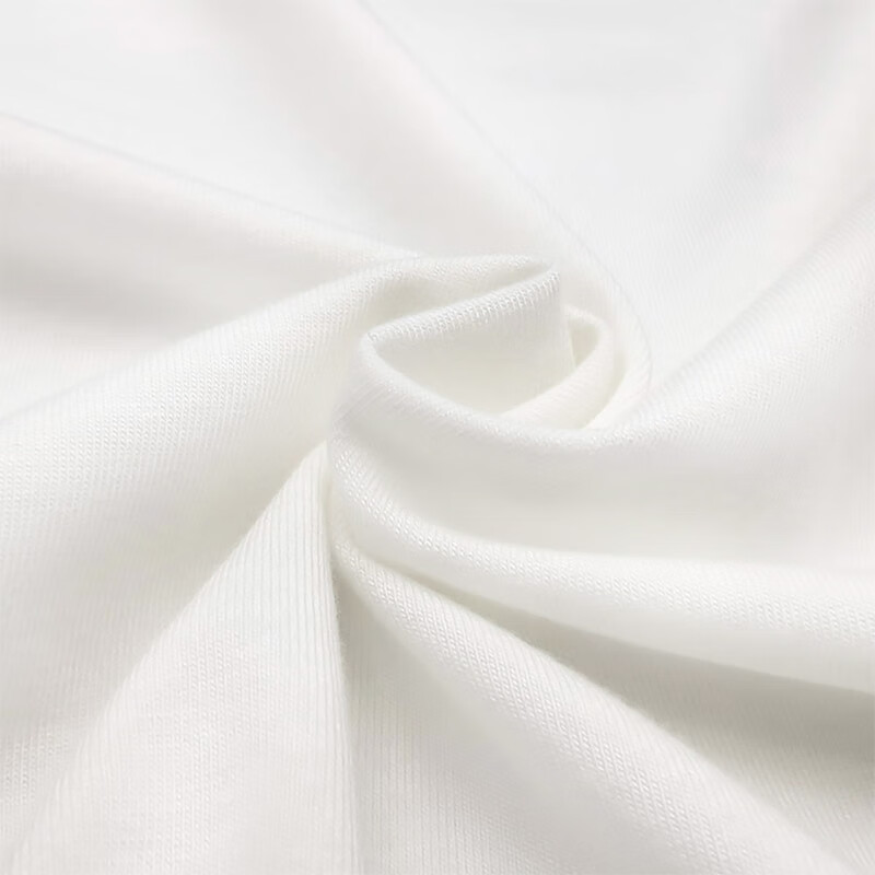 面料作衣服奥戴尔精梳莱卡棉布料布料做衣服纯色宝宝服睡衣裙 本白色