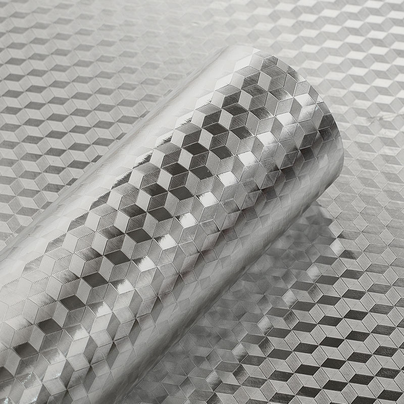 俏树莺仚甴厨房防油贴纸防火耐高温自粘墙纸防水防潮铝箔纸加厚墙壁