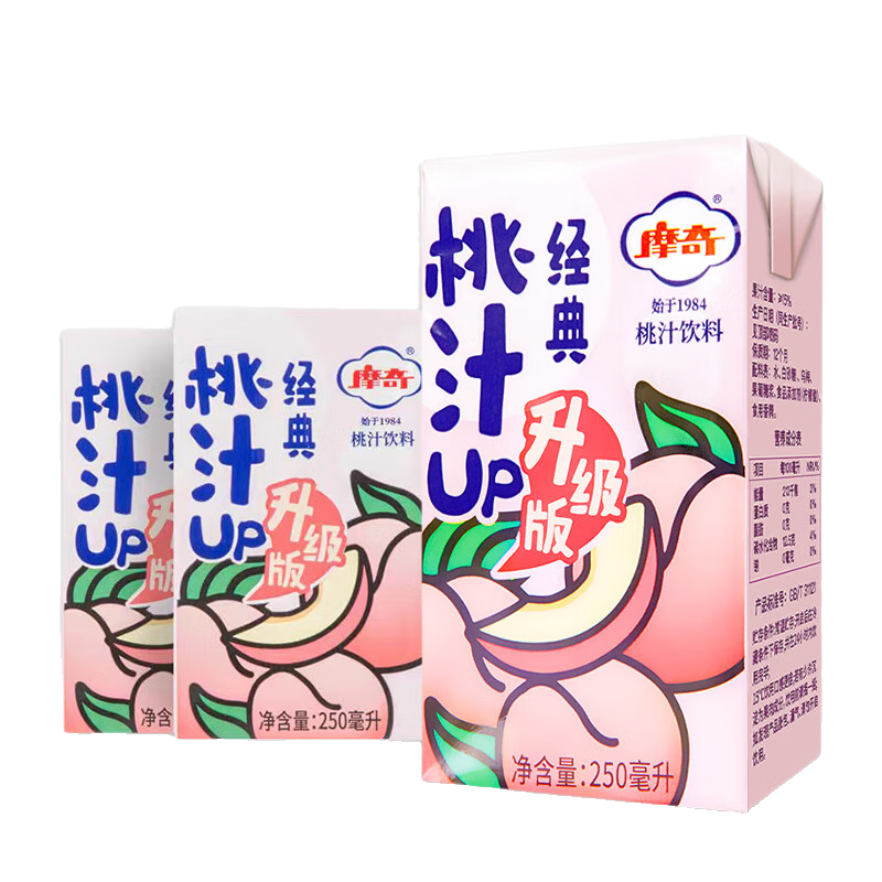 摩奇整箱装畅享老北京怀旧风味饮品 经典味道 250ml*24盒【京东物流】 桃汁250ml*24盒
