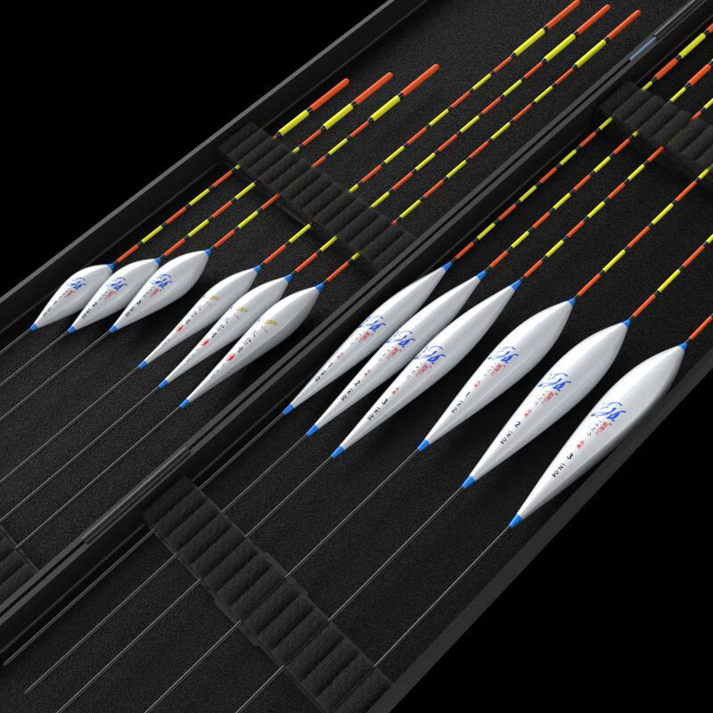 宰搂高灵敏野钓浮漂纳米加粗醒目鲫鱼漂盒装鱼漂组合套装全套成品鱼标 套装07