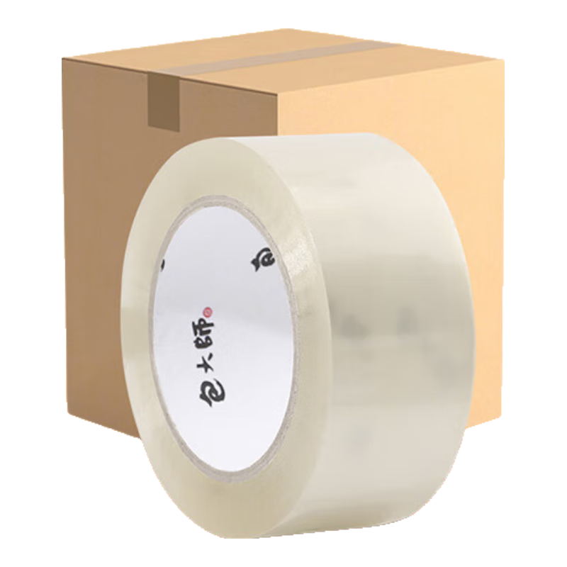 包大師膠帶48mm*100m*36卷/整箱 透明封箱膠帶 大卷加寬封口膠布 快遞物流打包膠帶 可定做企業(yè)LOGO