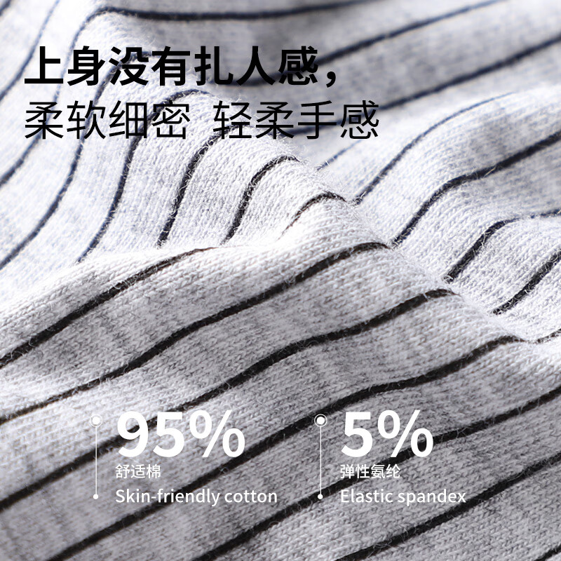 猫人内裤男士3条装中腰纯棉透气抑菌内裆轻薄男士平角内裤 纯棉：宝蓝+黑色+深灰 3条 4XL （建议体重170-180斤）