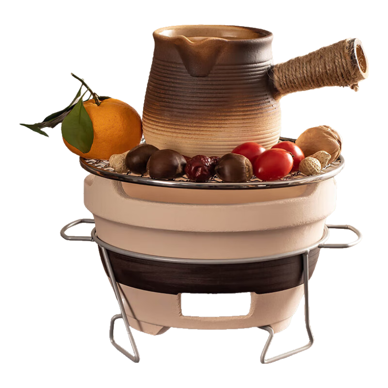 瓷友茗围炉煮茶套装炭炉烤奶茶具套装家用室内煮茶壶罐罐茶陶瓷茶壶