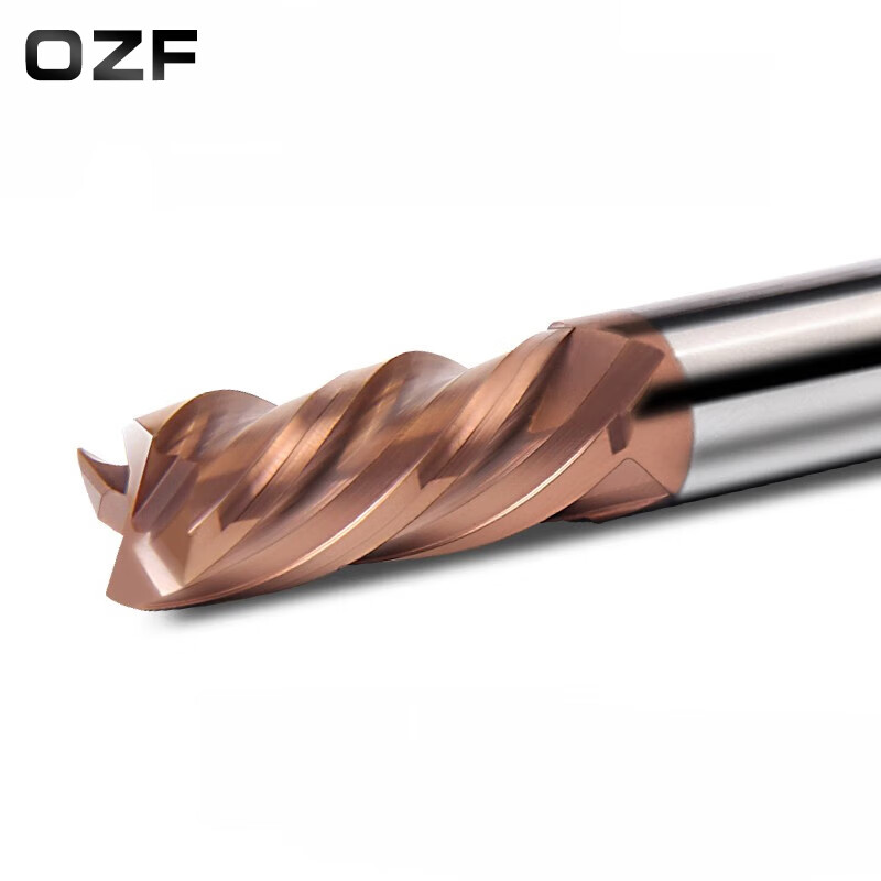 OZF60度钨钢铣刀硬质合金4刃不锈钢专用cnc数控刀具加长立铣刀 2.0*6*4*50