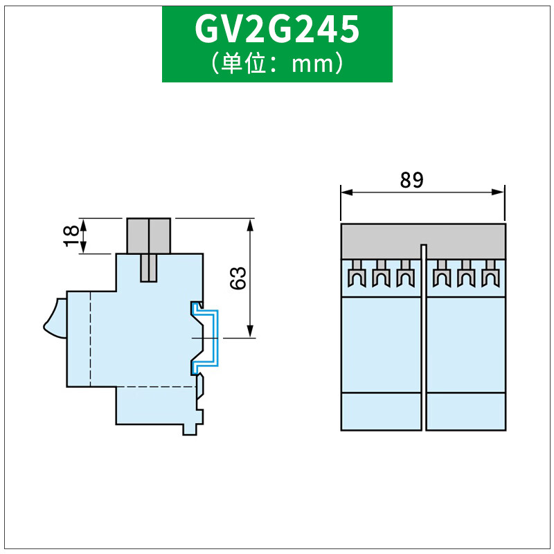 (schneider)接线母排gv2g4543汇流排3极63a入线端子gv2g05 4抽头5抽头