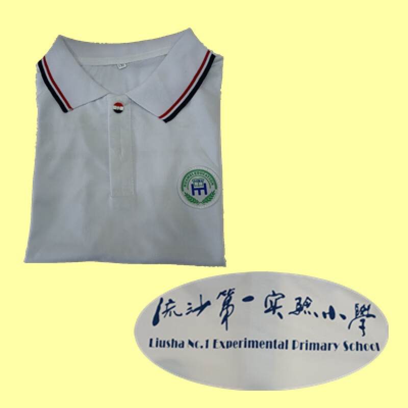 席佰厂家直销普宁华美实验学校校服夏季学生班服短袖上衣纯棉t恤服饰