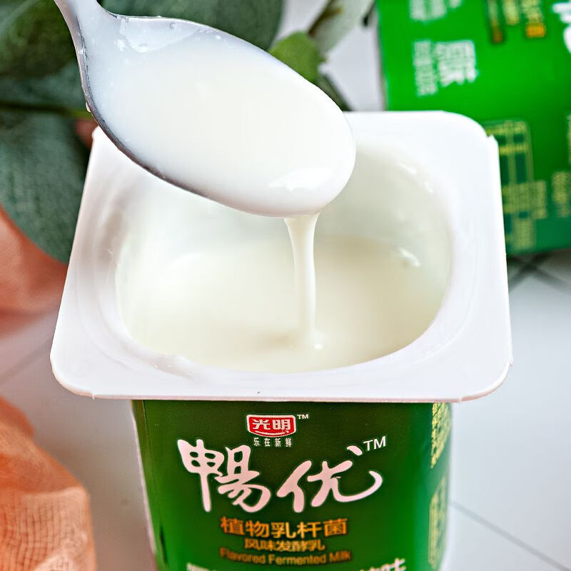 畅优酸奶原味八连杯100g*16杯装儿童五种益生菌发酵营养酸奶 畅优原味