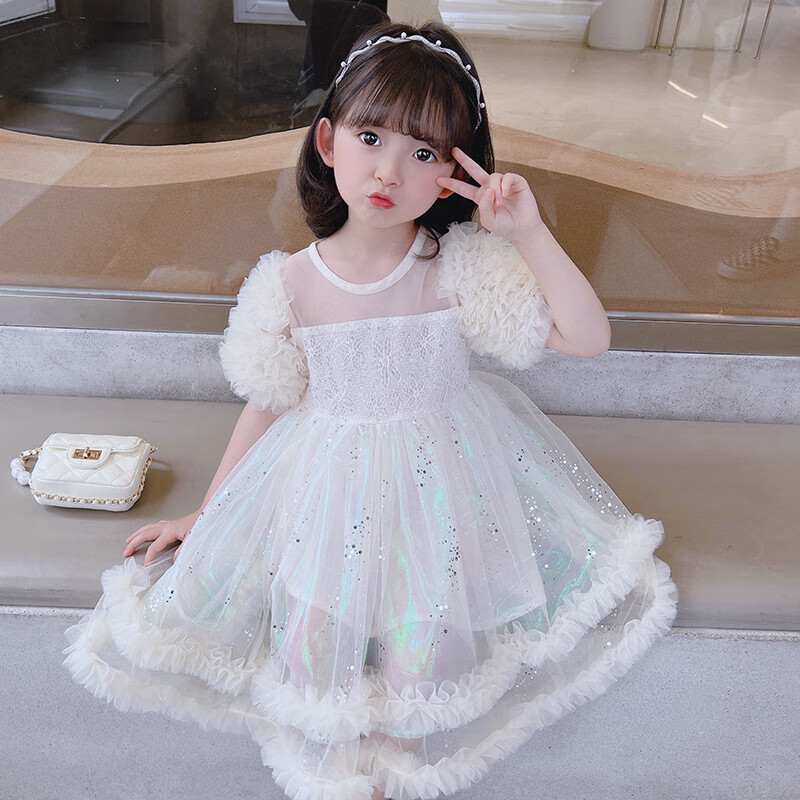 百丽驼美士(balitomms)严选女童连衣裙夏季新款儿童公主裙蓬蓬纱裙