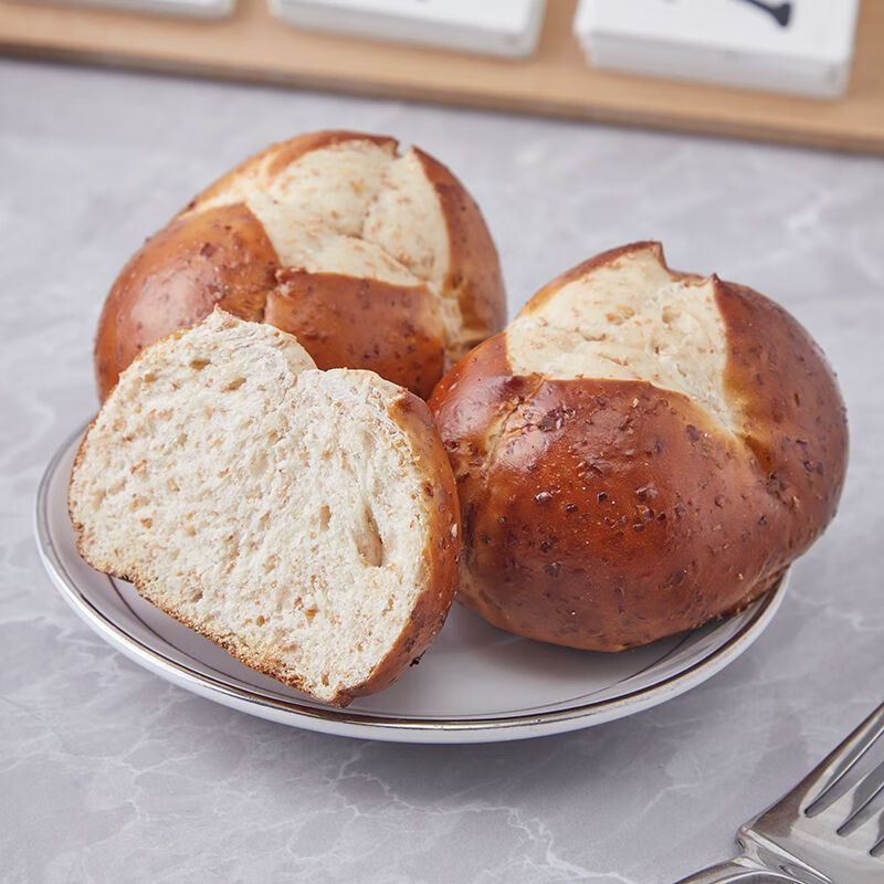 八千步全麦碱水面包碱水球碱水包低脂无糖精面包解馋零食整箱学生早餐