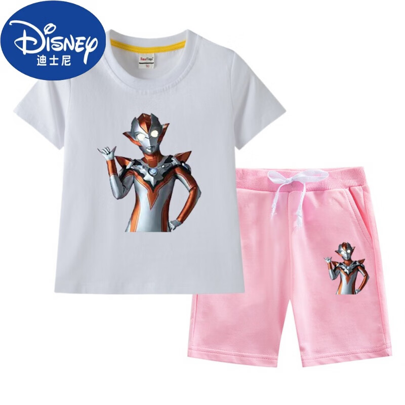 迪士尼(disney)女童短袖套装赛罗格丽乔奥特曼衣服夏季女孩t恤女宝宝