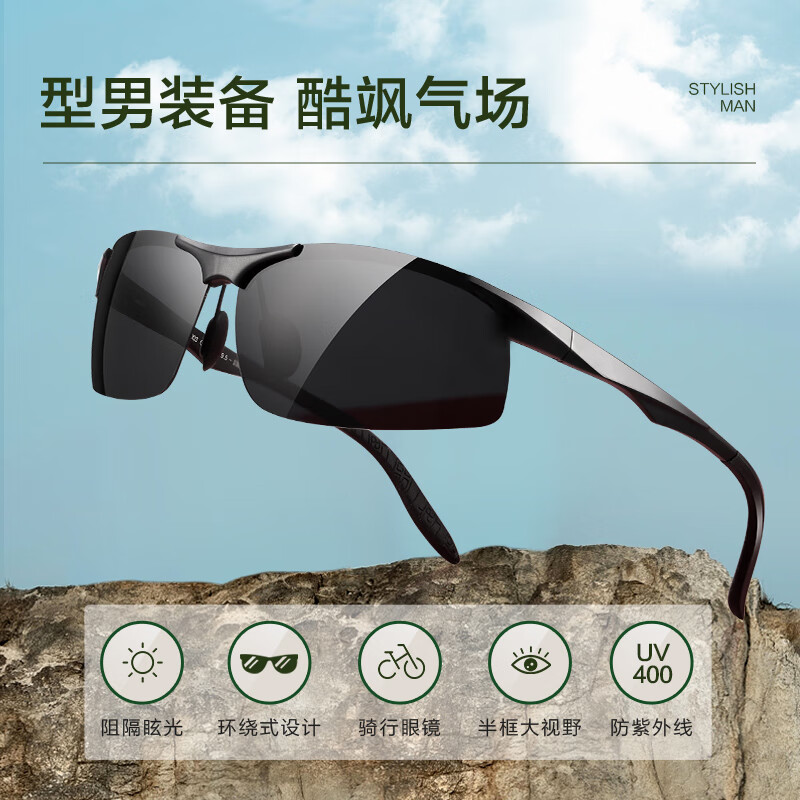 择初偏光墨镜男太阳眼镜女可配近视防紫外线驾驶开车眼睛带有度数 黑框偏光-双眼350度