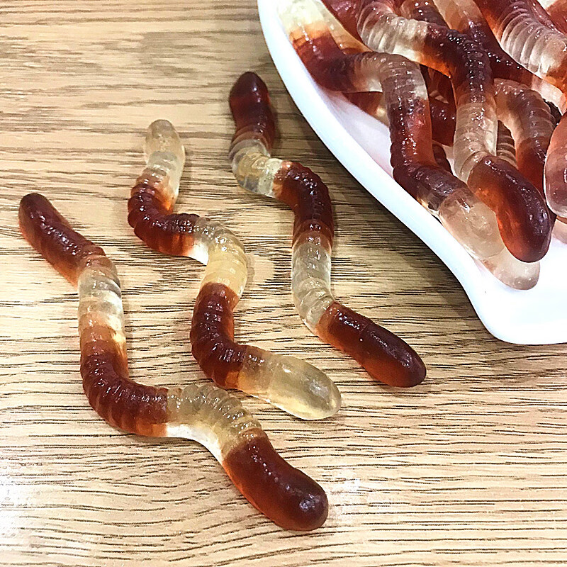 果靓晟德国品牌可乐虫橡皮糖5斤可乐味软糖可乐虫蚯蚓形零食糖果 0.