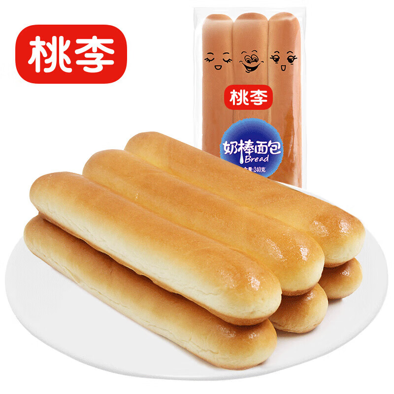 桃李面包 奶棒面包960g 休闲零食营养早餐下午茶点心手撕即食小吃 奶