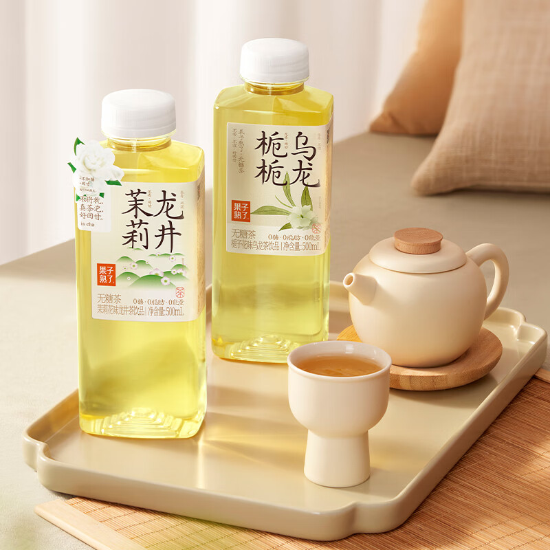 果子熟了无糖茶金桂乌龙500ml0糖0脂肪0能量 兰花龙井 500ml*15瓶