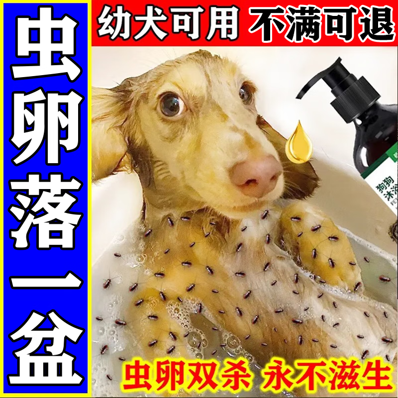 草之萃狗狗沐浴露驱虫持久除臭清洁止痒除螨清洁洗护一体留香持久洗澡用 500ml 1瓶 【升级款】除虫效果翻倍