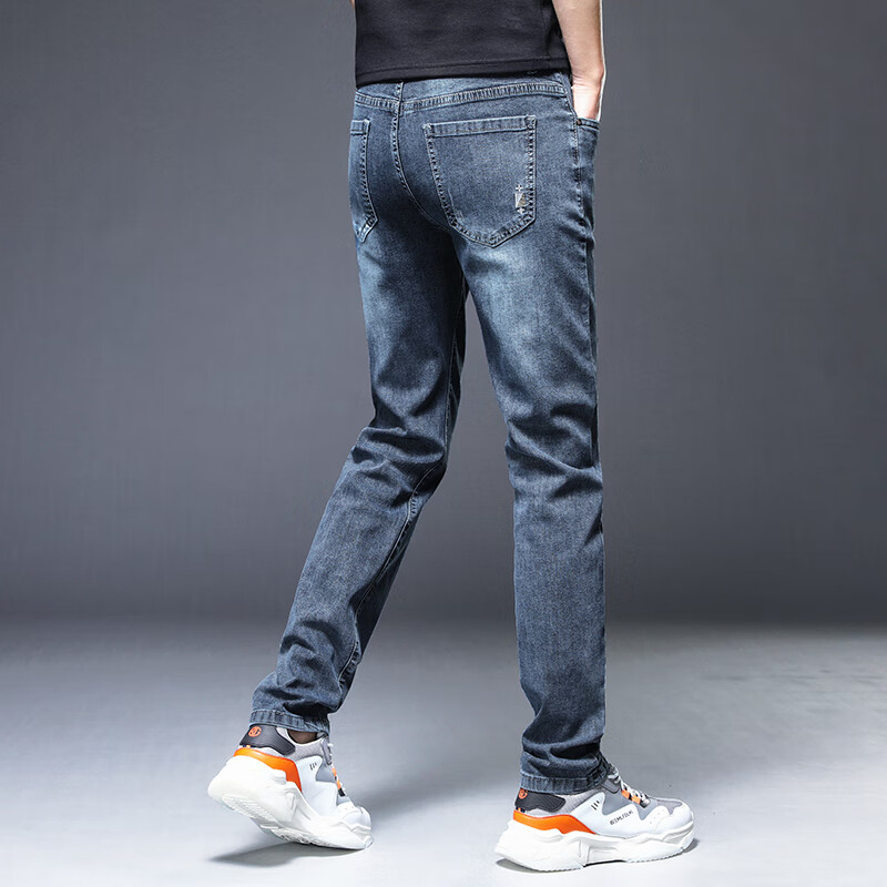 劲霸牛仔裤男2024新款男裤宽松直筒弹力男士牛仔长裤春季休闲百搭裤子