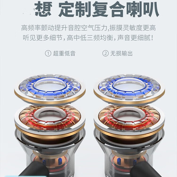 金声动音运动蓝牙耳机防水硅胶挂脖耳机立体防水长续航 高雅黑