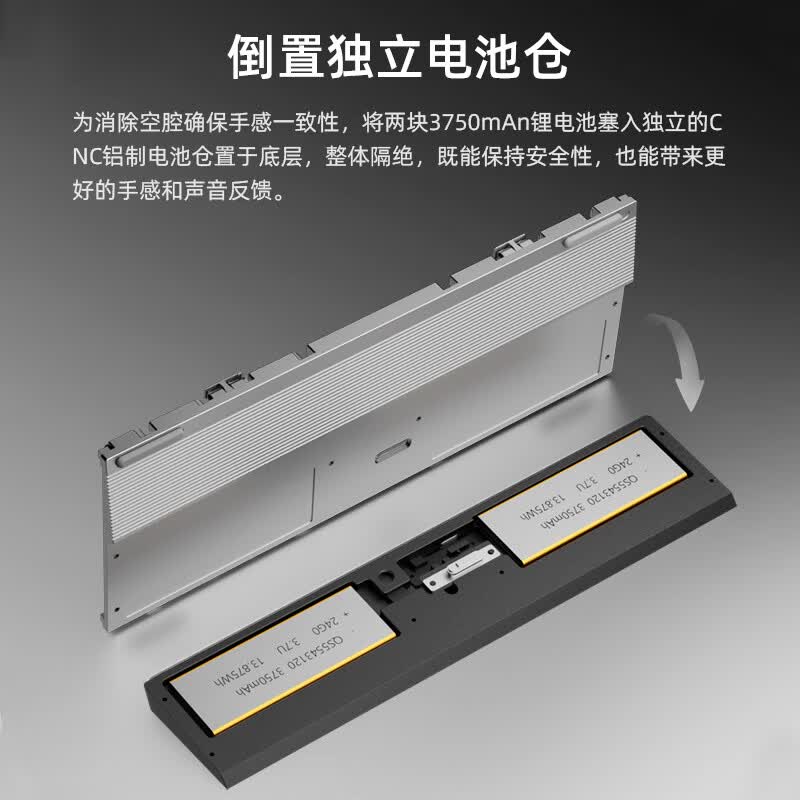 磁动力FLASH 80 铝坨坨三模客制化键盘 全新gasket结构 蓝牙/无线/有线全键热插拔游戏电竞 辉耀银-麦田黄轴
