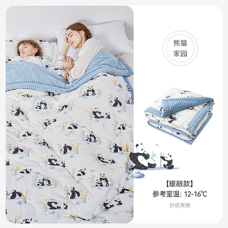 i-baby【政府補(bǔ)貼85折】ibaby豆豆毯睡被兒童秋冬恒溫安撫被子毛毯加厚 暖融款-豆豆絨升級(jí)-熊貓家園