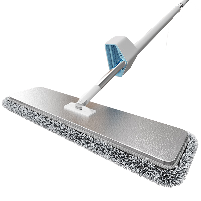 百家好世 平板拖把42cm2布免手洗2025款拖把家用一拖凈大號不銹鋼懶人神器