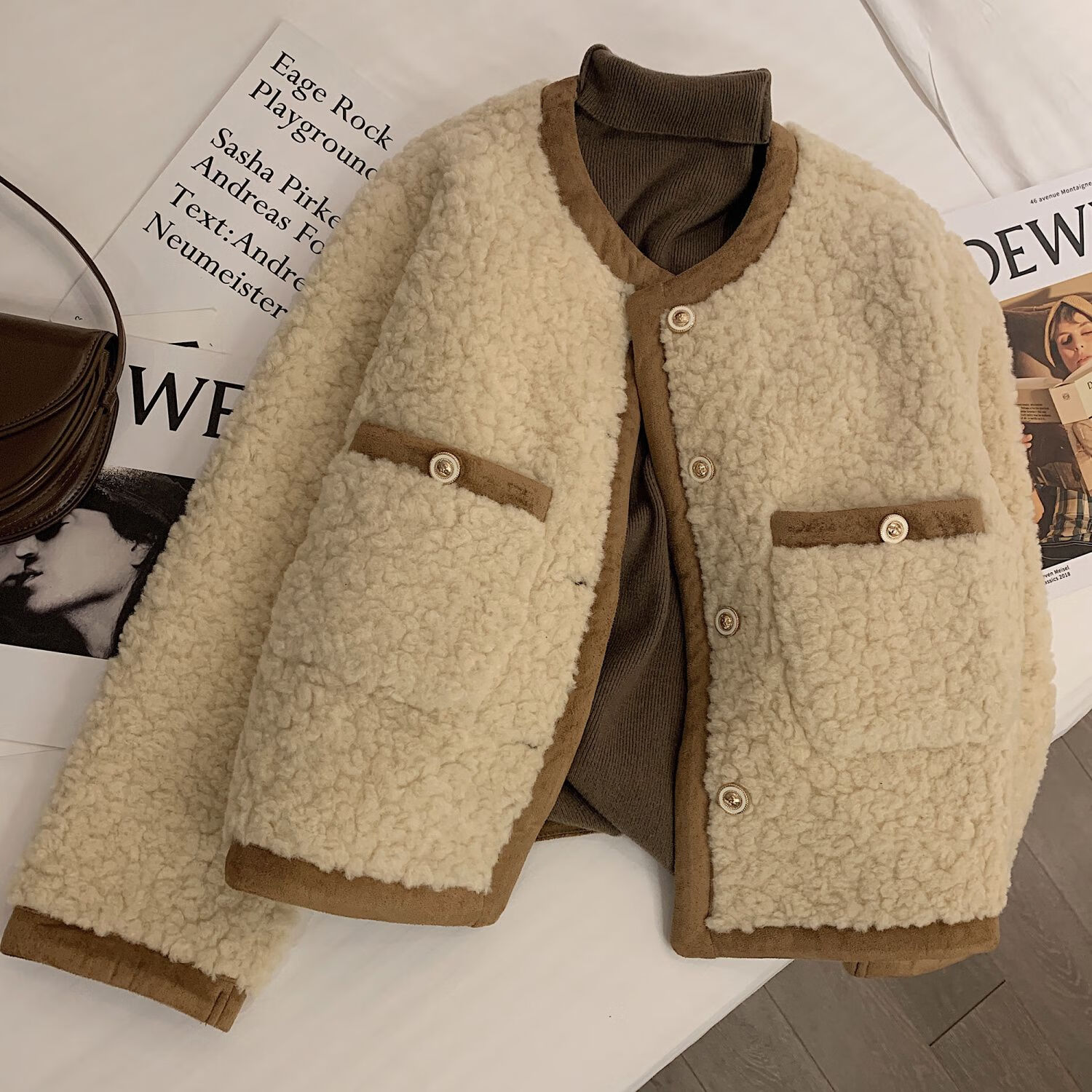 ���ڲ�����������������С������������Ů2024�����¿���Ƥ��Ƥëһ��ë������ �׻�ɫ S