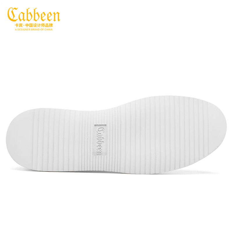 CABBEEN卡宾网红小白鞋男鞋透气平底板鞋男秋冬百搭男士运动休闲鞋男 320320556402-Z白色镂空 40