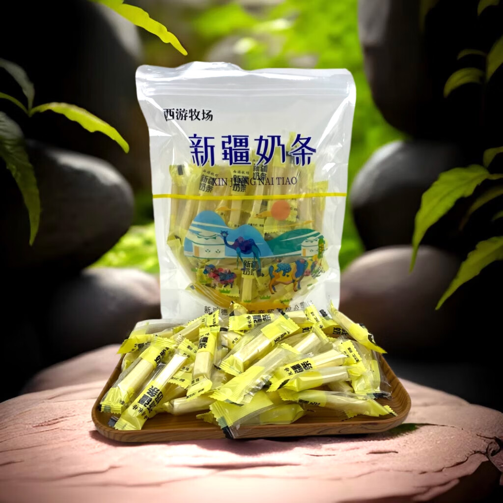 西游公主 新疆三角奶酪新疆特产奶油奶疙瘩正宗儿童奶糖宝宝乳酪 500克【原味奶条100多包】