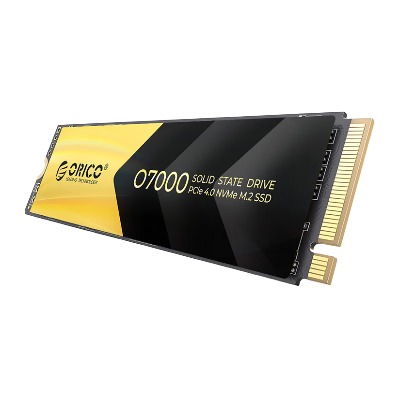 ORICO 奥睿科 SSD固态硬盘M.2接口(NVMe)PCIe4.0 2280长江存储TLC颗粒7000MB/S黑金O7000