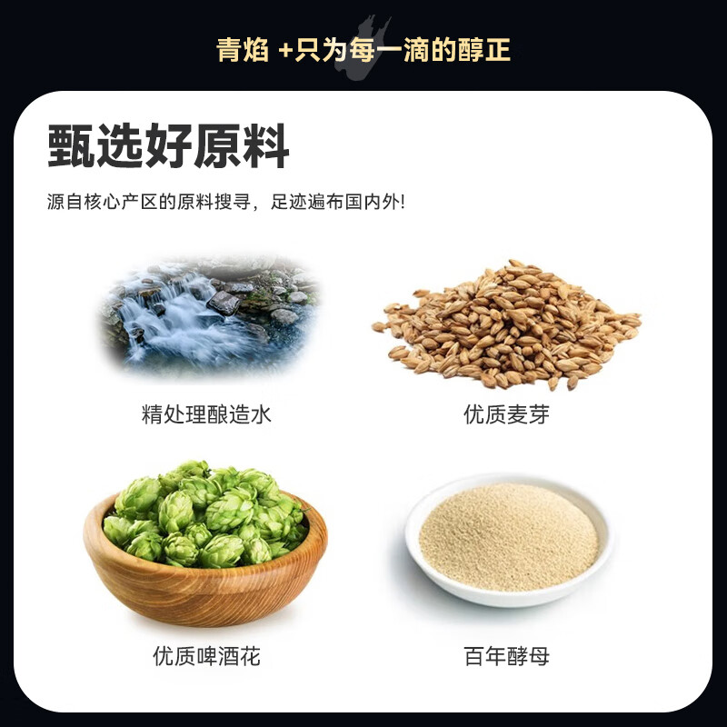 青焰啤酒精酿原浆比利时小麦白啤酒 德式全麦酿造工艺 整箱礼盒装 296mL 12瓶 礼盒装