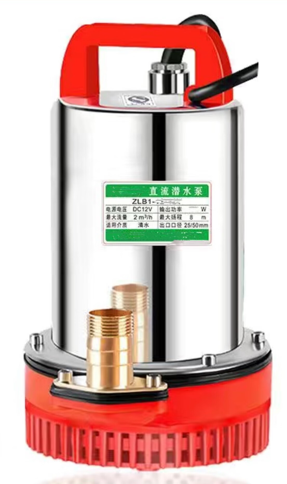 不锈钢直流深井潜水泵48v60v72v高扬程家用农用灌溉电动车抽水泵 24v