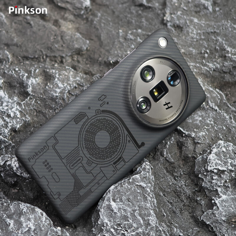 Pinkson OPPO Find X7 Ultra手机壳凯夫拉芳纶碳纤维保护套超薄商务简约散热防滑X7U全包磨砂硬壳男士新潮 【电路图款】600D芳纶/无磁吸 【Find X7 Ultra】
