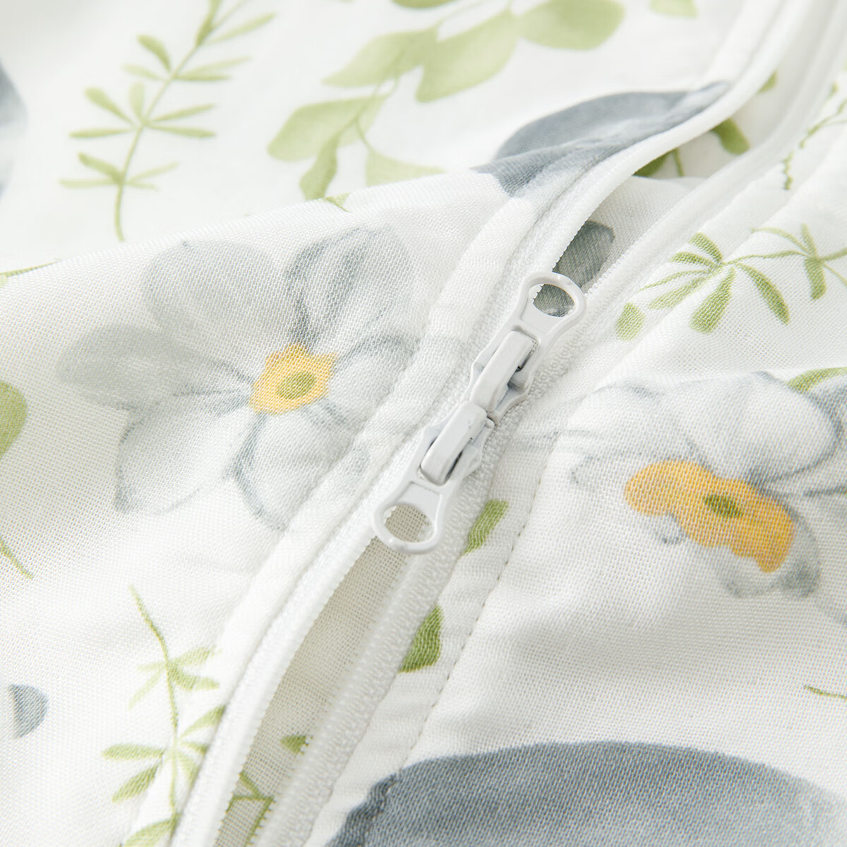 威尔贝鲁(WELLBER)婴儿睡袋春秋一体式防踢被宝宝竹棉纱布新生儿大空间睡袋四季通用 熊猫贴贴【前四后二-七分袖】 100(建议身高100-110cm)