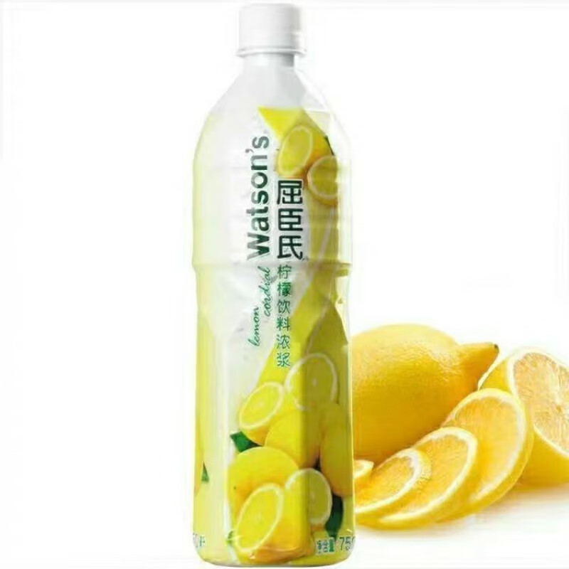 屈臣氏屈臣氏柠檬饮料浓浆 屈臣氏黄柠檬汁浓缩柠檬汁750ml*12瓶整箱 屈臣氏青柠汁*12瓶整箱