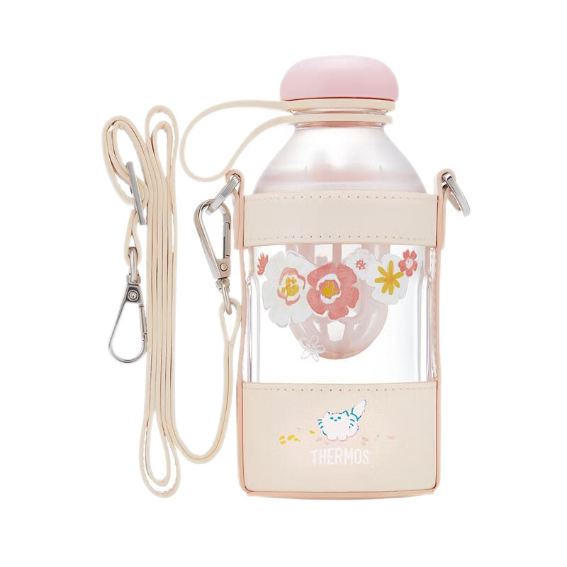 膳魔师 大容量可斜挎Tritan户外水杯 Spring系列泡茶杯 430ml