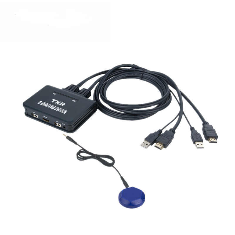 锐盾RETON HDMI KVM切换器 DVI 2口切换器2进1出线机一体切换器 KH-201H(HDMI) HDMI