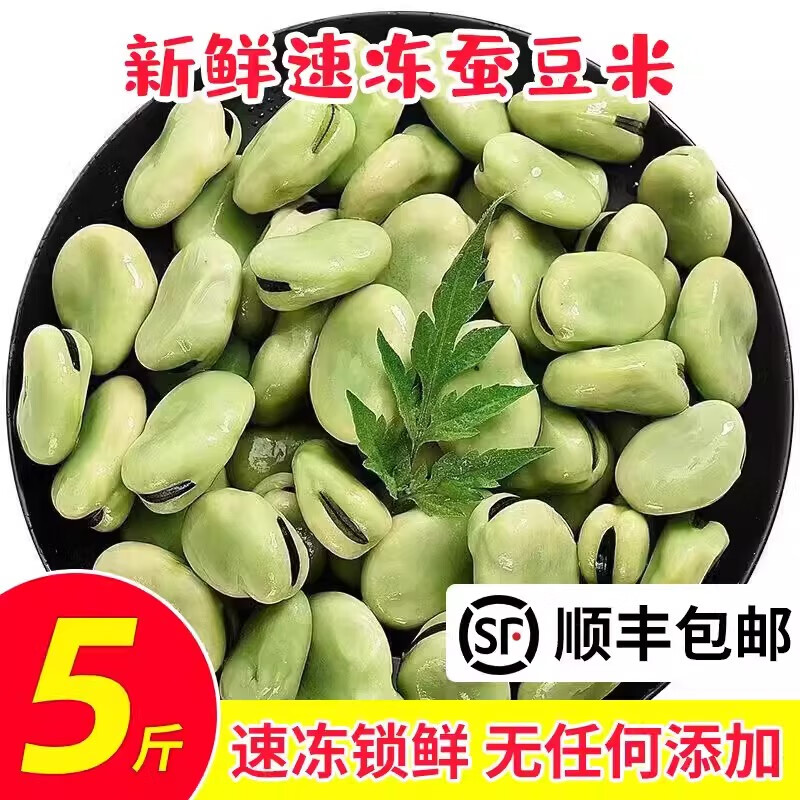 梦茜儿顺丰 蚕豆 农家鲜冻蚕豆罗汉兰花胡豆佛青豆荚蔬菜整箱 2斤装