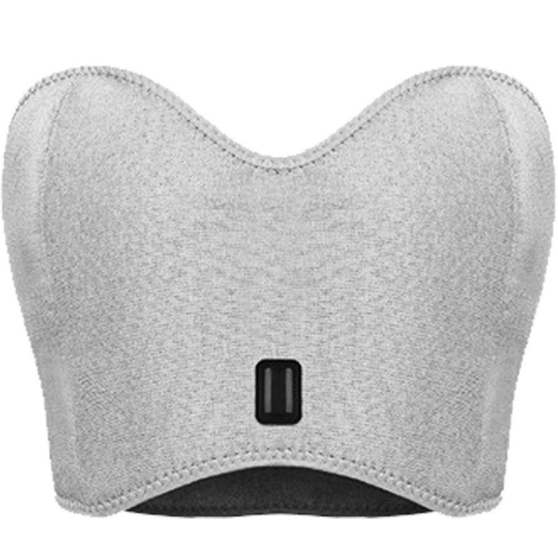 威德摩胸部按摩儀器疏通乳腺增生結(jié)節(jié)乳房脹疼痛硬腫塊催乳堵奶豐滿(mǎn)胸儀增大神器電加熱敷理療艾灸胸痛 【灰色】加熱高溫+開(kāi)穴按摩款 【L碼】C-D罩杯胸圍（90C-90D）