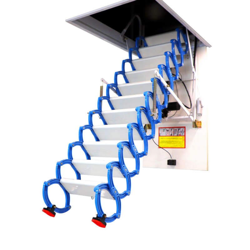 甄郝 可上门安装全自动阁楼伸缩楼梯折叠升降电动家用梯复式隐形伸缩