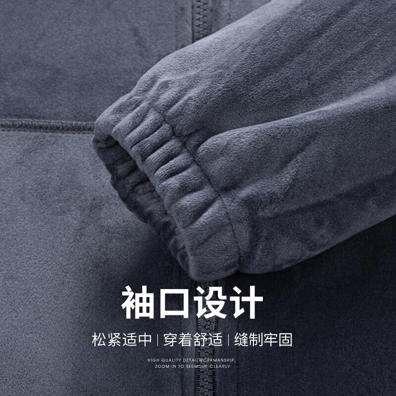 SHANSHAN杉杉三合一夹克男秋冬季户外休闲青年男士外套加绒保暖摇粒绒外套 黑灰色 5XL /195【建议180-210斤】