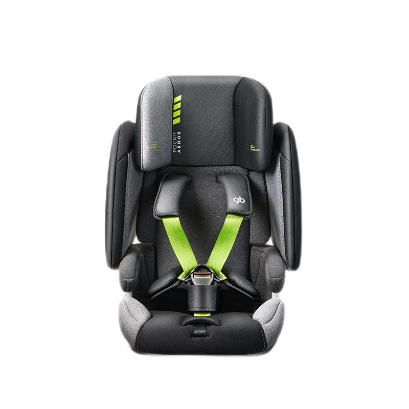 好孩子(gb)兒童安全座椅可折疊便攜式嬰兒座椅15個(gè)月-12歲口袋艙P(yáng)3 墨綠色