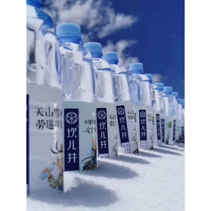 新疆坎儿井天然矿泉水天然弱碱矿泉水天山雪水520ml*24瓶 坎儿井天然