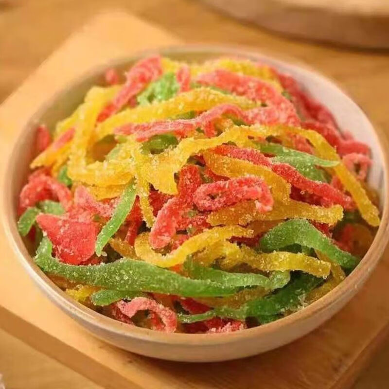 食芳溢三丝糖冰粉配料红绿丝青红丝条批发八宝饭三色三丝糖果脯糕点